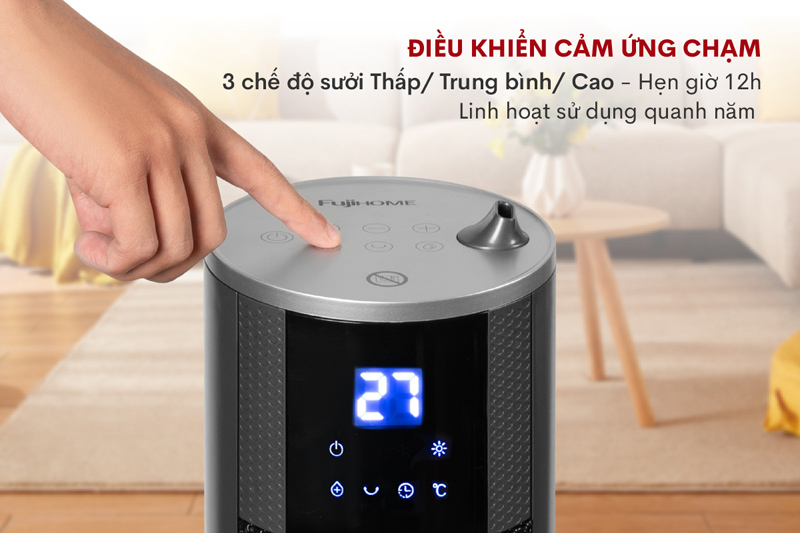 Quạt sưởi gốm tích hợp tạo ẩm Fujihome FH6000 - Hàng chính hãng