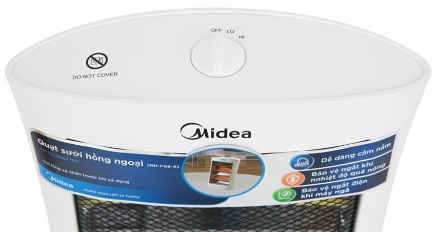 Quạt sưởi hồng ngoại Midea MH-F08-A - Hàng chính hãng