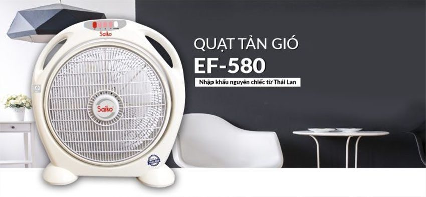 Quạt tản gió Saiko EF-580 - Hàng chính hãng