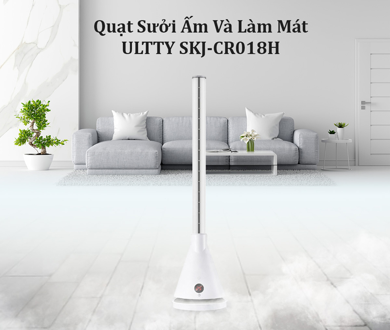 Quạt tháp không cánh Ultty SKJ-CR018H có 2 chức năng: sưởi ấm và làm mát