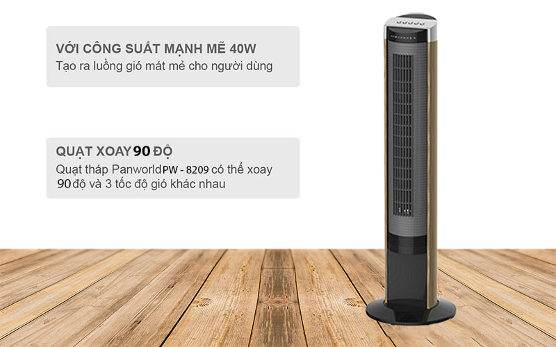 Công suất của Quạt tháp Panworld PW-8207