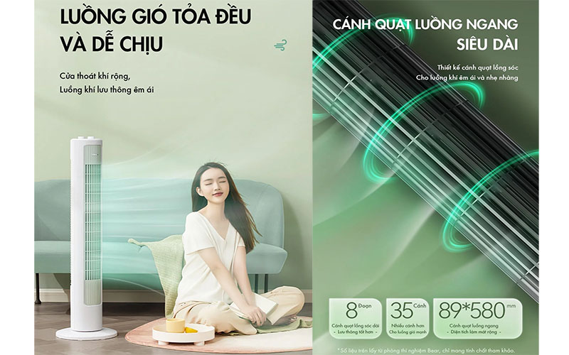 Quạt tháp điều hòa cao cấp Bear DFS-D40G1 - Hàng chính hãng