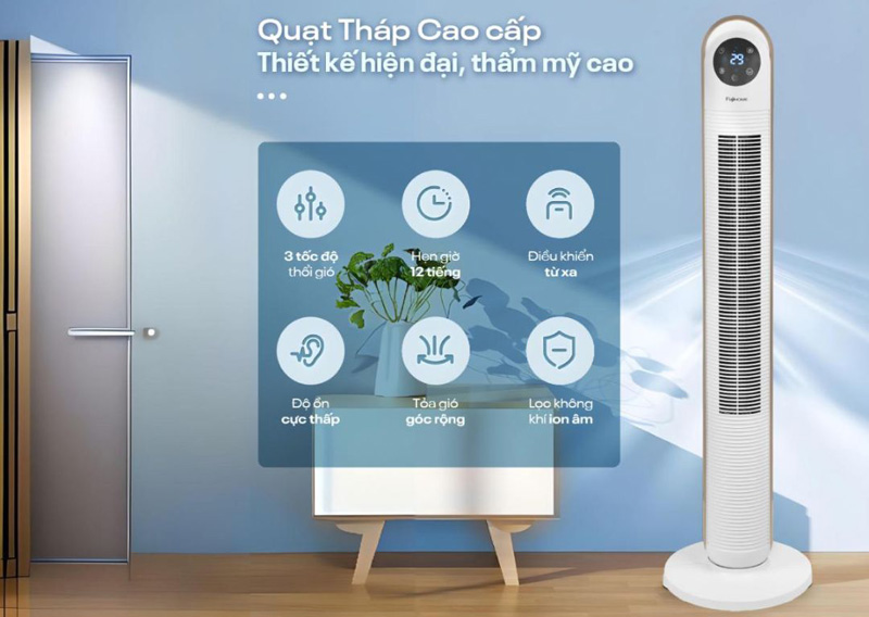 Quạt tháp điện tử FujiHome TF-13E - Hàng chính hãng
