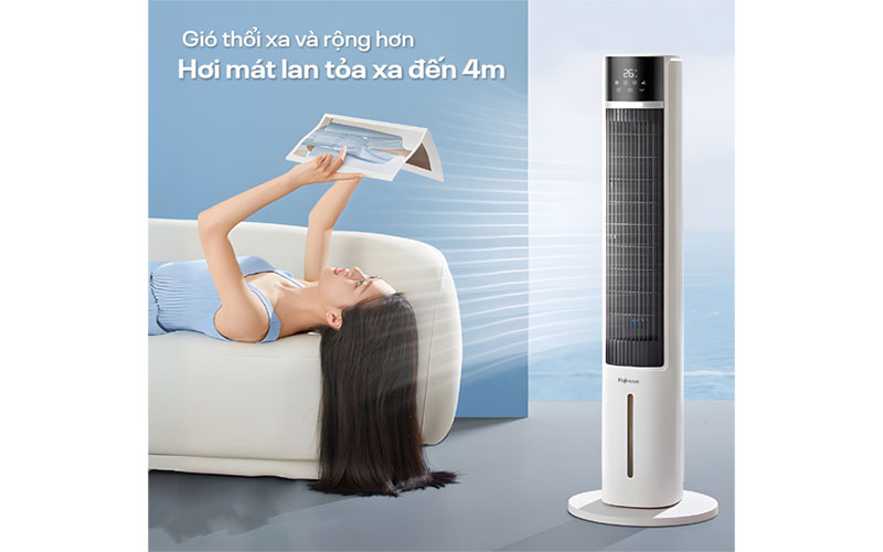Quạt tháp hơi nước tích hợp lọc không khí ion Fujihome AC-DT5E - Hàng chính hãng