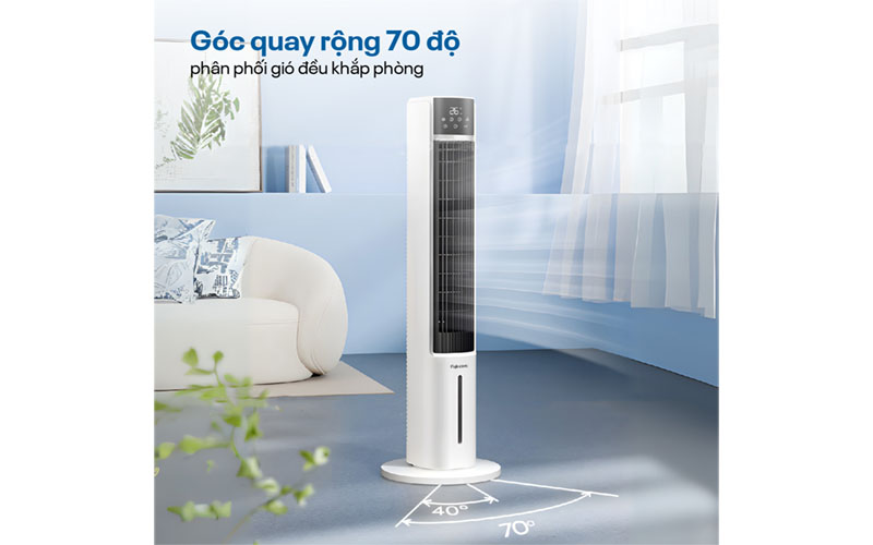 Quạt tháp hơi nước tích hợp lọc không khí ion Fujihome AC-DT5E - Hàng chính hãng