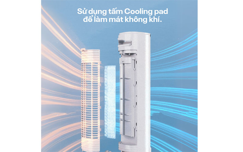 Quạt tháp hơi nước tích hợp lọc không khí ion Fujihome AC-DT5E - Hàng chính hãng