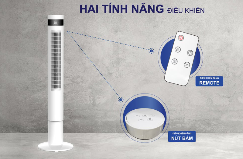 Điều khiển bằng Remote và nút nhấn vô cùng tiện lợi