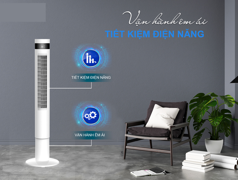 Công suất mạnh 50W, vận hành êm ái, không gây tiếng ồn