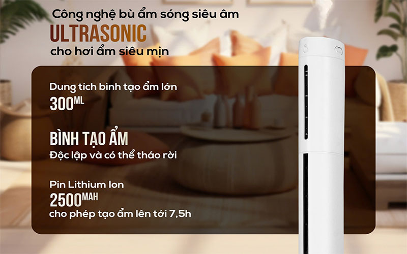 Quạt tháp sưởi 2 chiều bù ẩm U ULTTY CR018HM - Hàng chính hãng