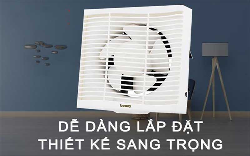 Quạt thông gió gắn tường Benny BVF15W - Hàng chính hãng