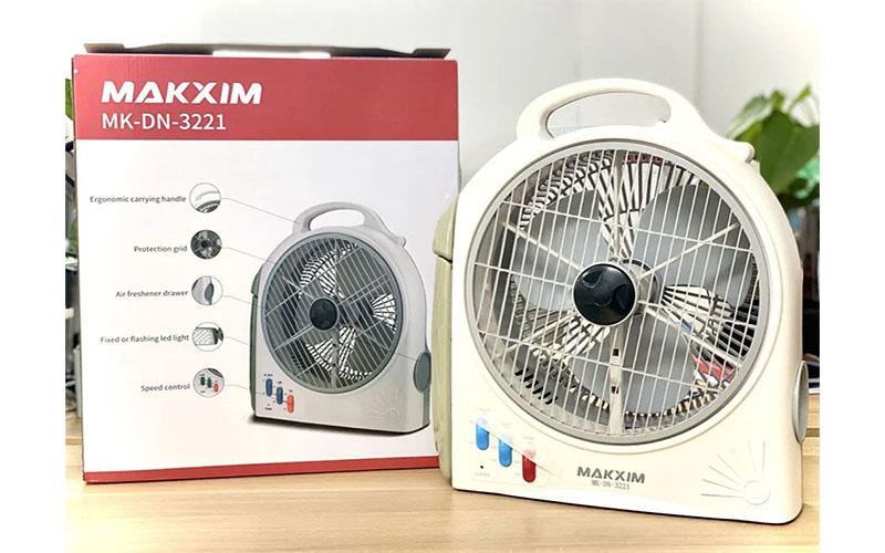 Quạt tích điện Makxim MK-DN-3221 - Hàng chính hãng