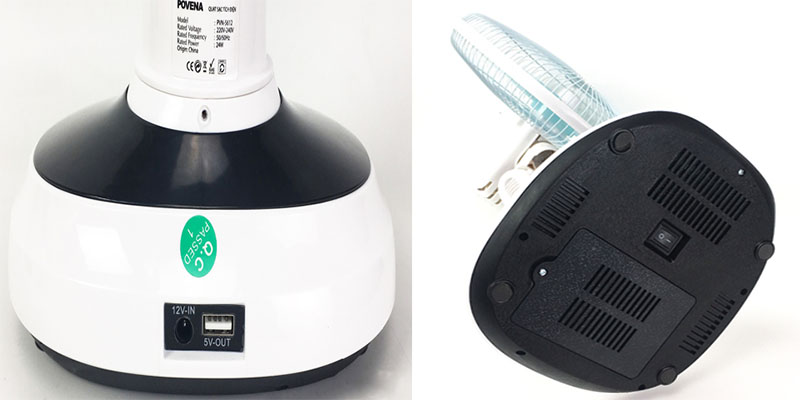 Quạt tích điện Povena PVN-5612 - Hàng chính hãng