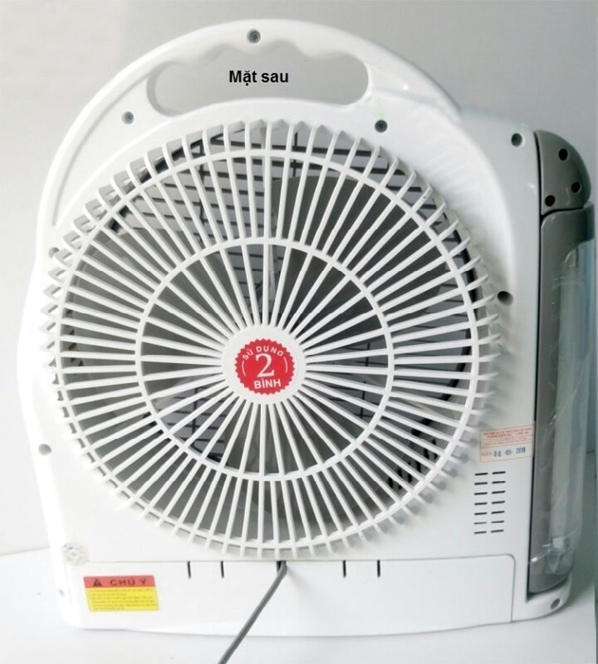 Quạt tích điện và đèn sạc Honjianda HJD-FL 203 - 2 bình - Hàng chính hãng