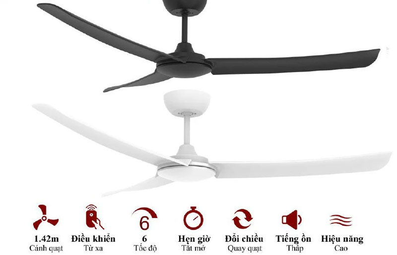 Quạt trần 3 cánh Mr.Vũ 56WH - Hàng chính hãng