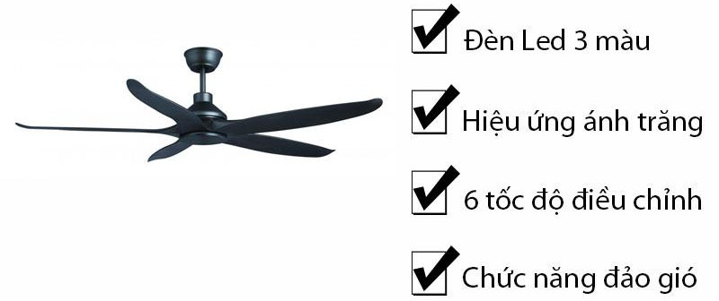 Quạt trần Amore Eterno Benny BF-C54HE - Hàng chính hãng