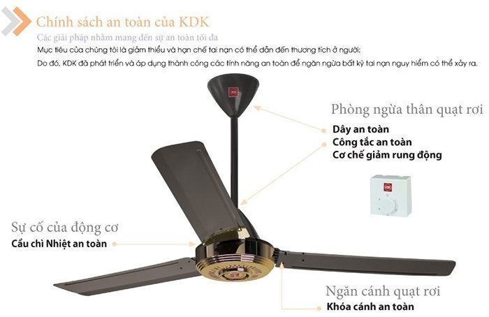 Quạt trần KDK N56YG - Hàng chính hãng