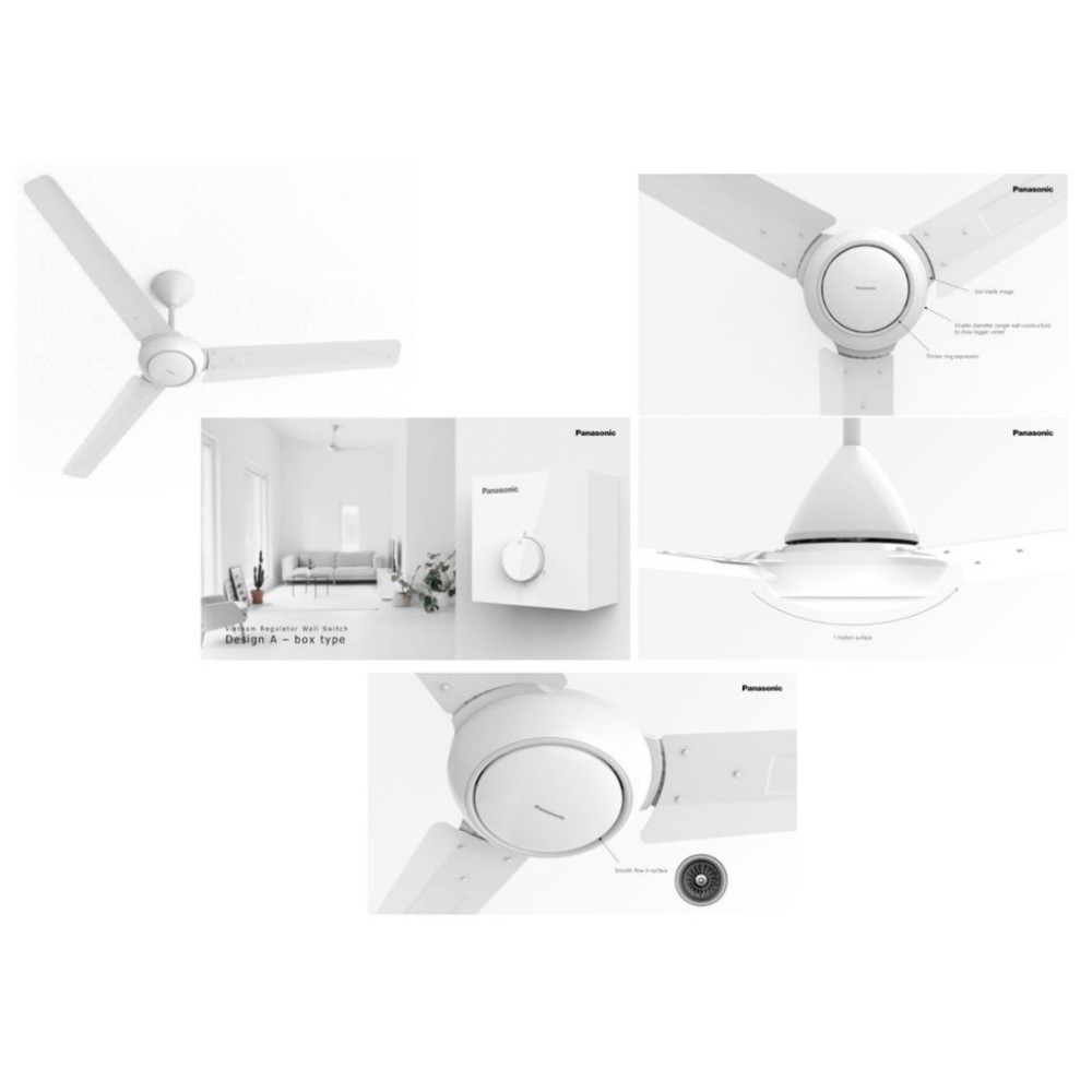 Quạt trần Panasonic 3 cánh F-60FV2-MS - Hàng chính hãng