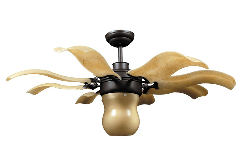 Quạt trần cánh cụp xòe, hình hoa tulip độc đáo và sang trọng