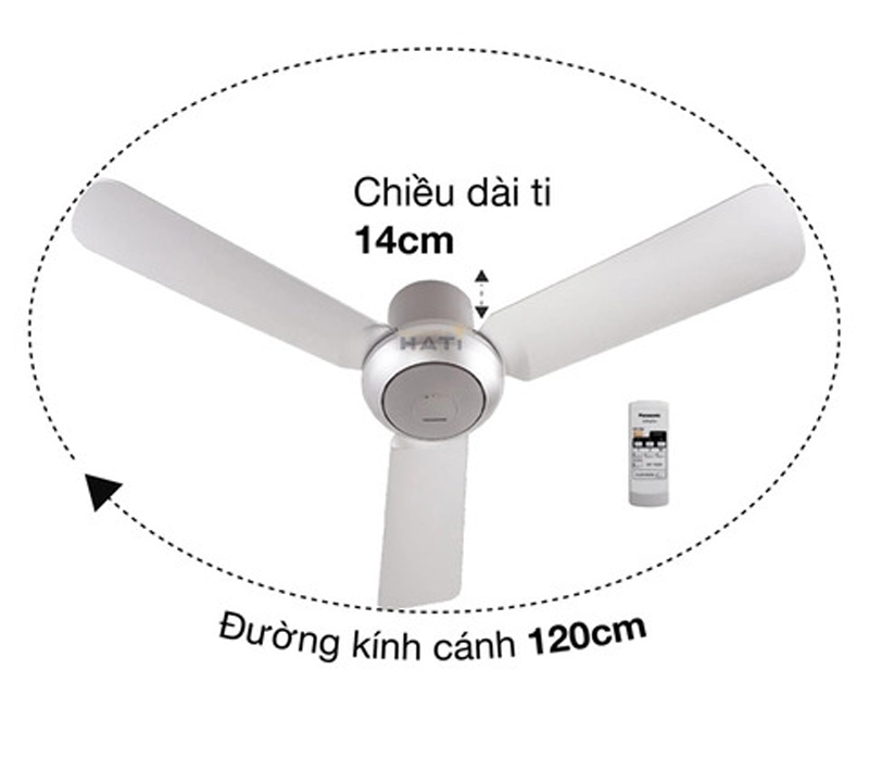 Quạt trần 3 cánh Panasonic F-48CZL - Hàng chính hãng
