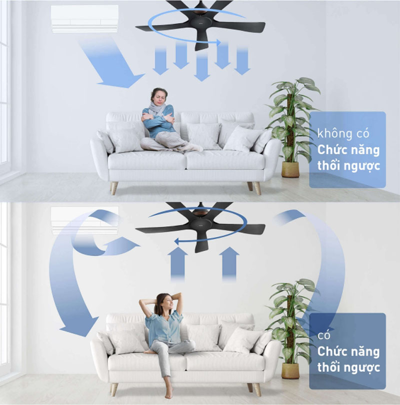 Quạt trần Panasonic 5 cánh F-60DGN - Hàng chính hãng