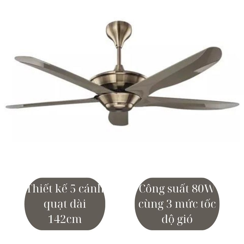 Quạt trần trang trí Alpha TX-5V - Hàng chính hãng