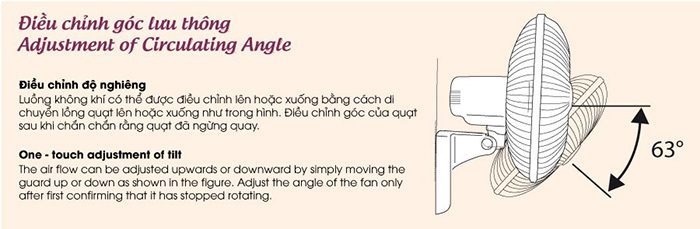 Quạt treo tường KDK M40C - Hàng chính hãng