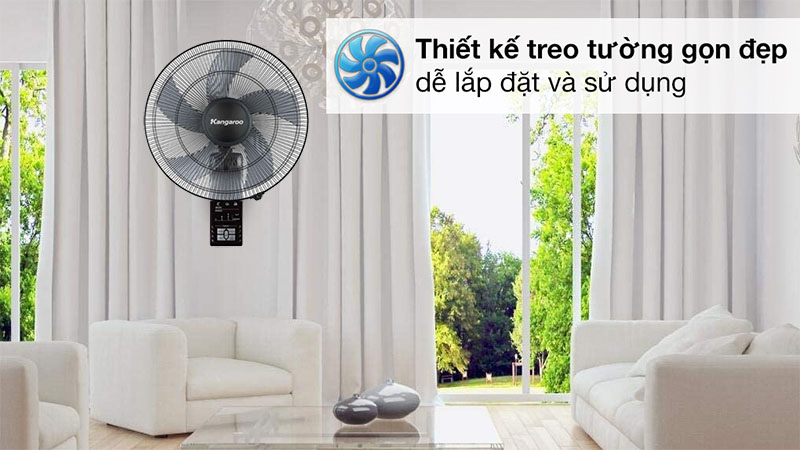 Quạt treo tường Kangaroo KG724 - Hàng chính hãng