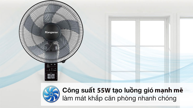 Quạt treo tường Kangaroo KG724 - Hàng chính hãng
