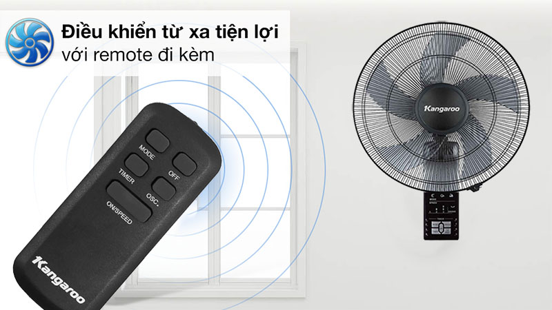 Quạt treo tường Kangaroo KG724 - Hàng chính hãng