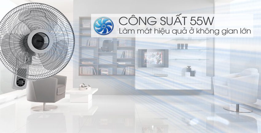 Công suất của quạt treo tường Midea FW40-6H