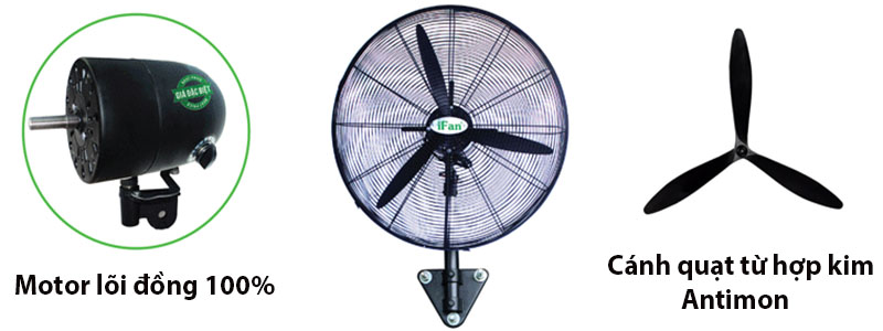 Quạt công nghiệp treo tường iFan NB-65 - Hàng chính hãng