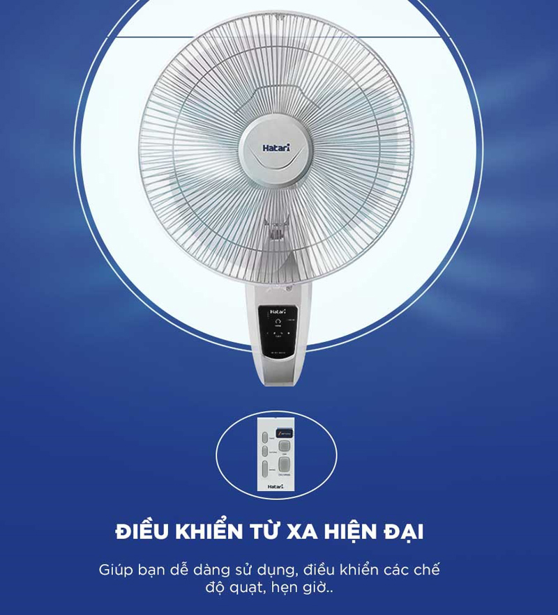 Quạt treo tường Hatari HT-W16R1 - Hàng chính hãng