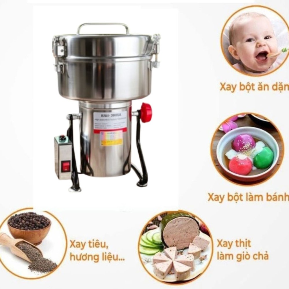 Máy xay bột khô RiriHong RRH 3000A - Hàng chính hãng
