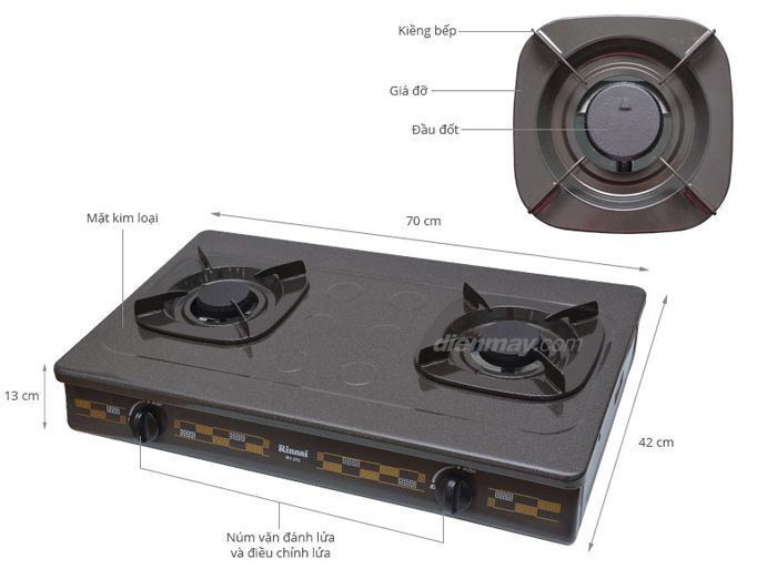 Bếp gas dương Rinnai RV-270(G)N - Hàng chính hãng