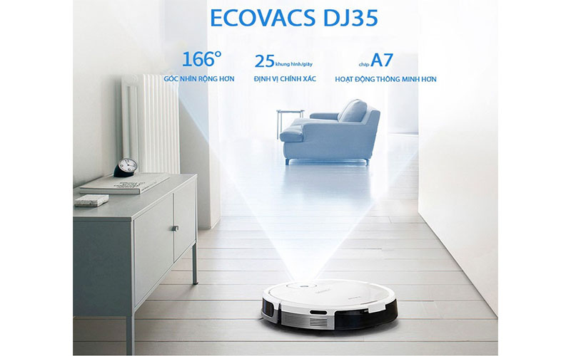 Robot hút bụi lau nhà Ecovacs Deebot DJ35 - Hàng chính hãng