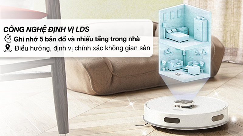 Robot hút bụi lau nhà Hitachi RV-X20M - Hàng chính hãng