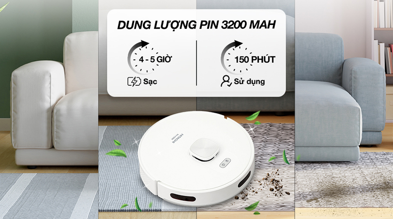 Robot hút bụi lau nhà Hitachi RV-X20M - Hàng chính hãng