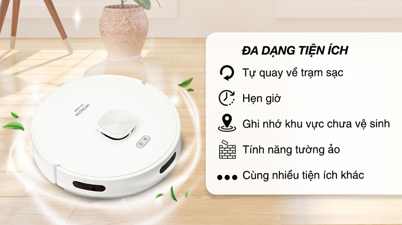 Robot hút bụi lau nhà Hitachi RV-X20M - Hàng chính hãng