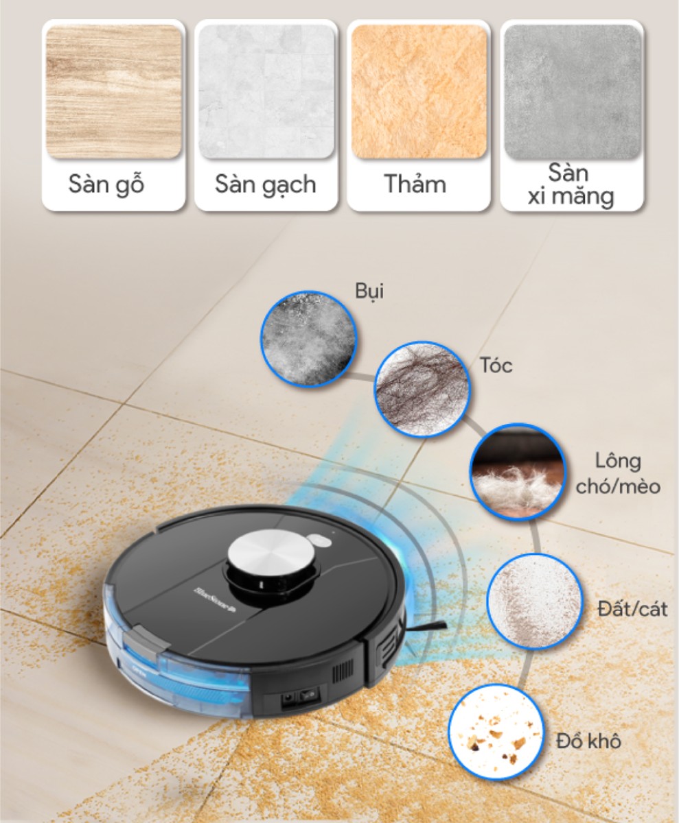 Robot hút bụi BlueStone RVB-9731 - Hàng chính hãng