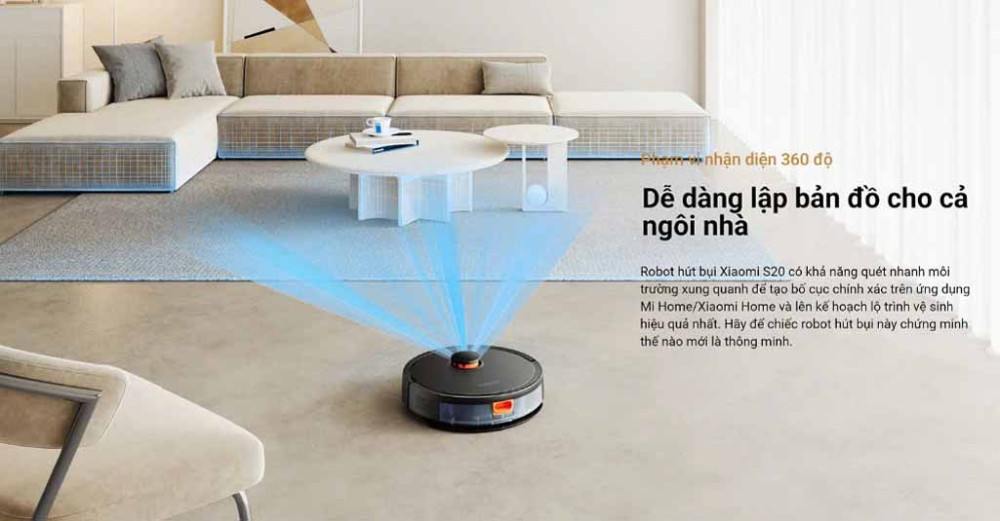 Robot hút bụi Xiaomi Vacuum S20 (BHR8628EU) - Hàng chính hãng