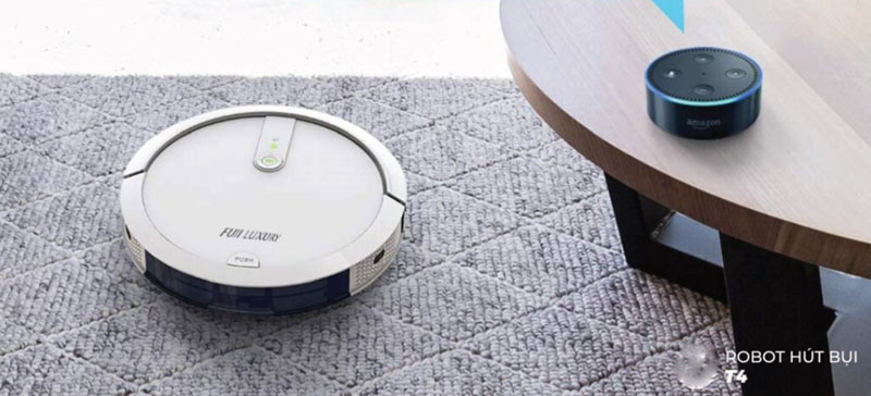Robot hút bui lau nhà thông minh FujiCare T4 - Hàng chính hãng