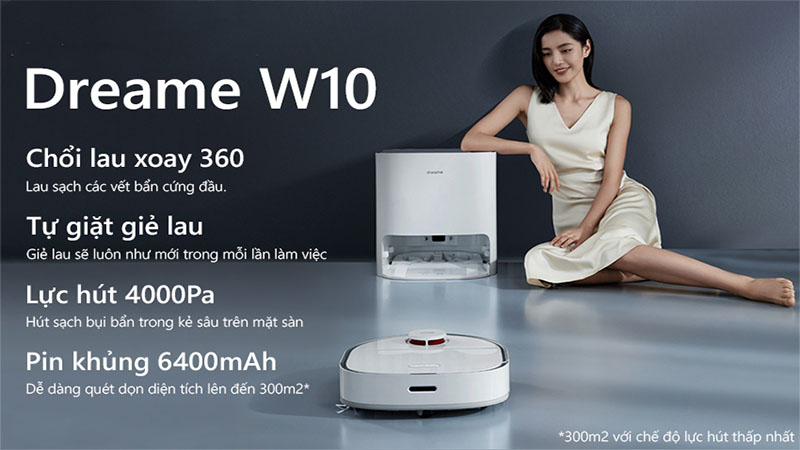 Robot hút bụi lau nhà Dreame Bot W10 - Hàng chính hãng