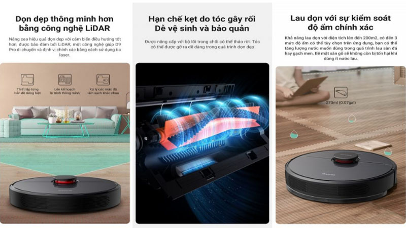 Robot hút bụi lau nhà Dreame D9 Pro - Hàng chính hãng