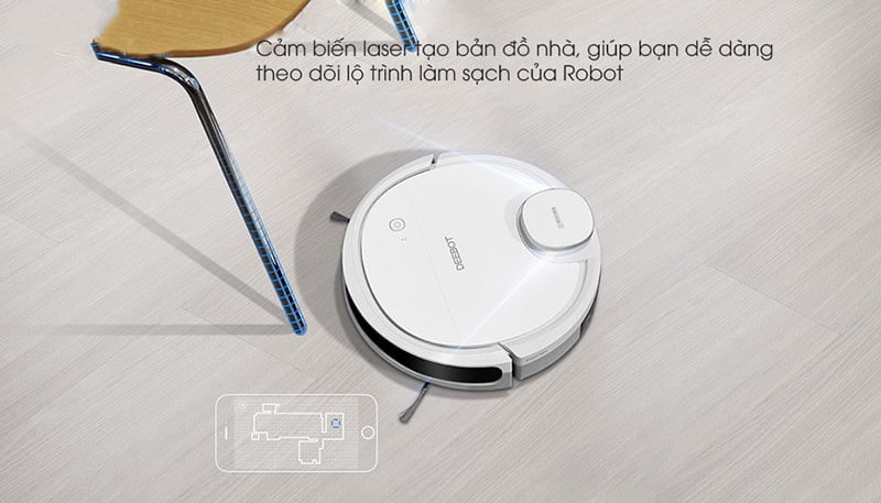Robot hút bụi lau nhà Ecovacs Deebot DN33 - Hàng chính hãng