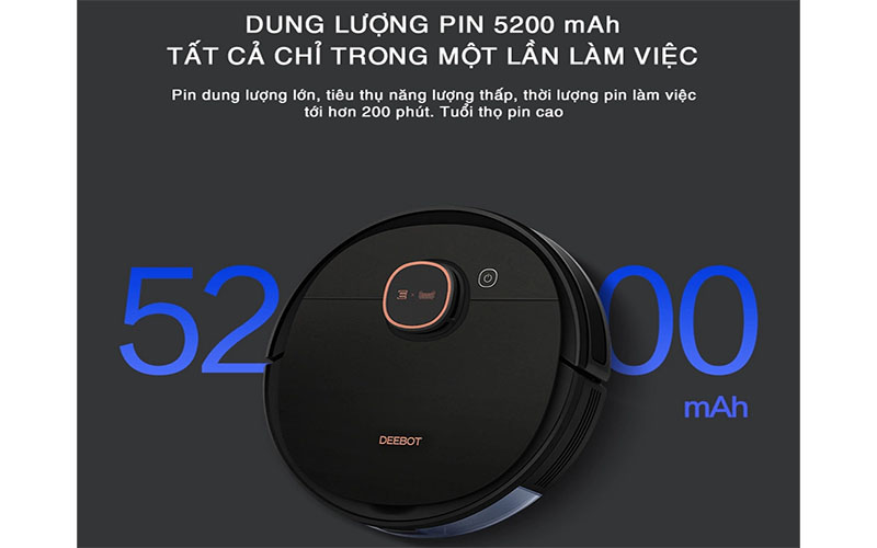 Robot hút bụi lau nhà Ecovacs Deebot T5 MAX (DX65) - Hàng chính hãng