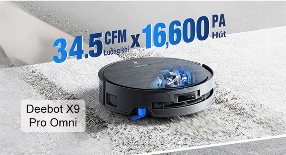 Robot hút bụi lau nhà Ecovacs Deebot X9 Pro Omni - Hàng chính hãng