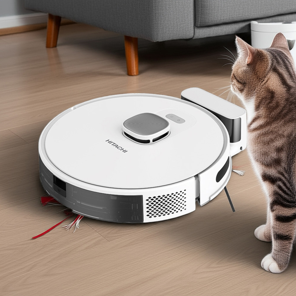 Robot hút bụi lau nhà Hitachi RV-X20P - Hàng chính hãng