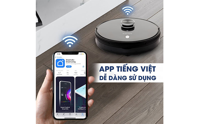 Robot hút bụi lau nhà Kalite KVC2171 - Hàng chính hãng
