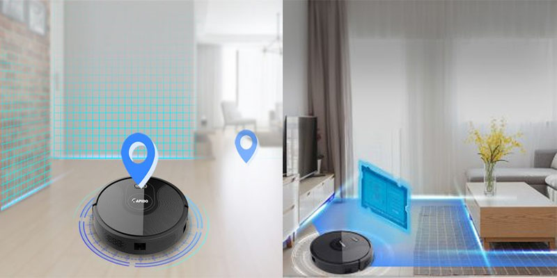 Robot hút bụi và lau nhà tự động Rapido R5S - Hàng chính hãng