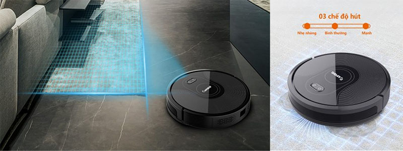 Robot hút bụi và lau nhà tự động Rapido R5S - Hàng chính hãng